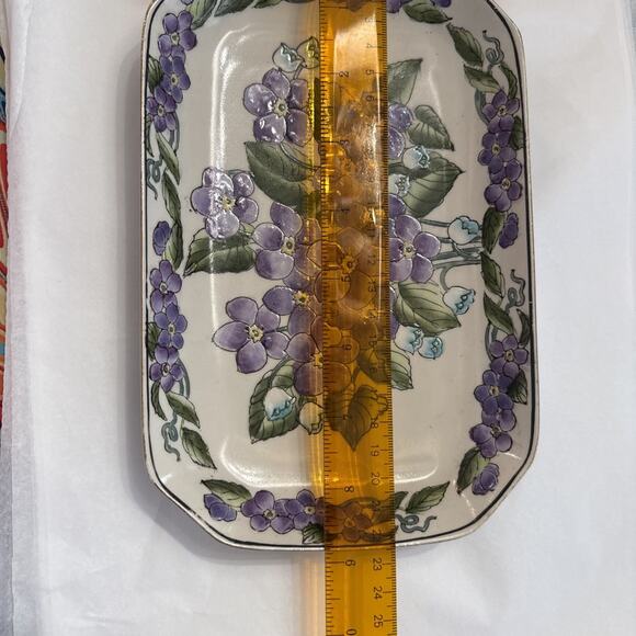 Vintage Andrea By Sadat Decorative Plate Hydrangea And Lily Of The Valley EUC - Picture 4 of 7